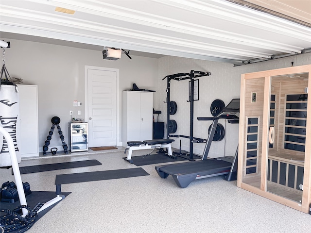 view of workout room