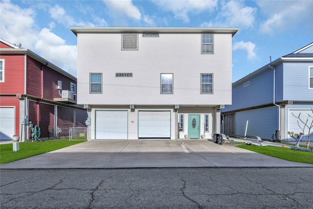 view of property featuring a garage