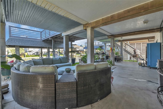 view of patio / terrace with an outdoor hangout area