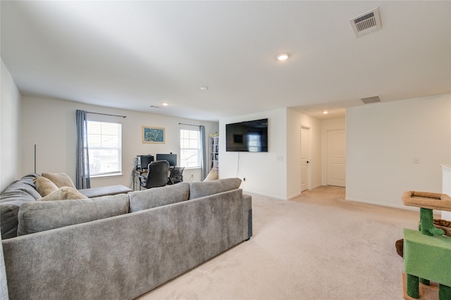 view of carpeted living room