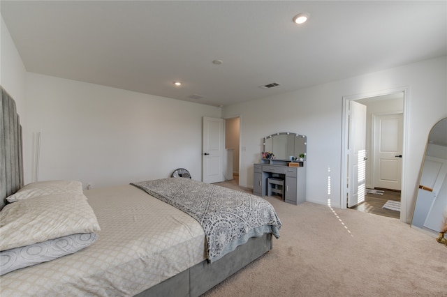 view of carpeted bedroom