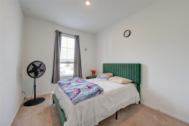 bedroom with carpet