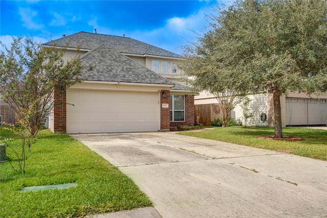 front facade featuring a front yard