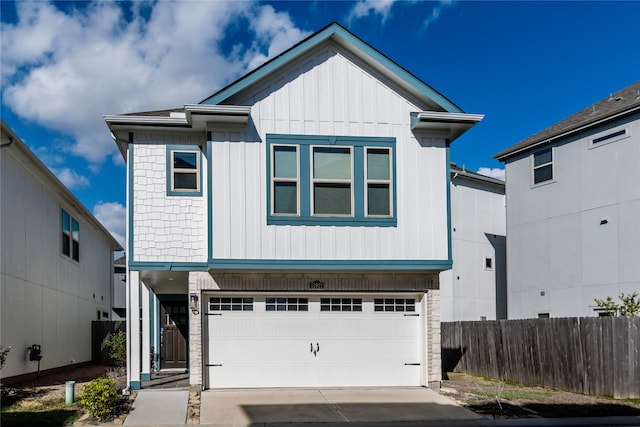 view of front of home featuring a garage