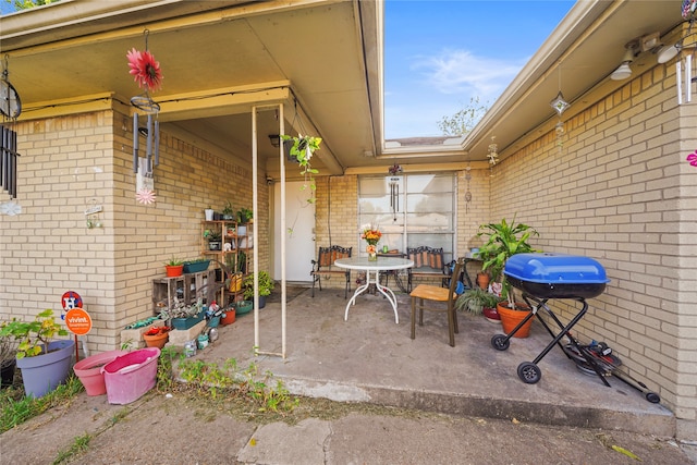 view of patio / terrace with area for grilling