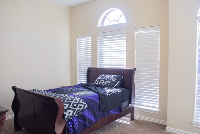 view of carpeted bedroom