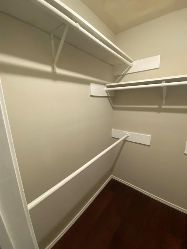 16703 Sentinel Dr, Houston, TX 77053 - walk in closet with dark wood-type flooring