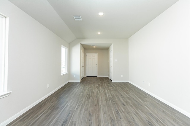 spare room featuring hardwood / wood-style floors