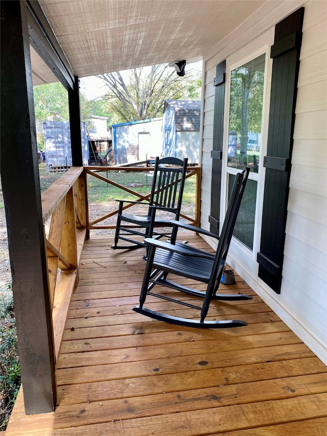 view of wooden deck