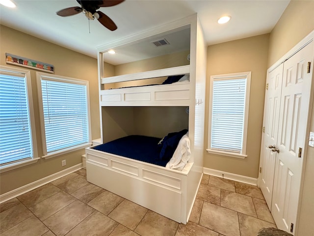 bedroom with ceiling fan