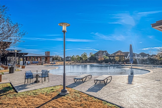 7659 Green Bulrush Way, Katy, TX 77493 - view of swimming pool featuring a gazebo and a patio