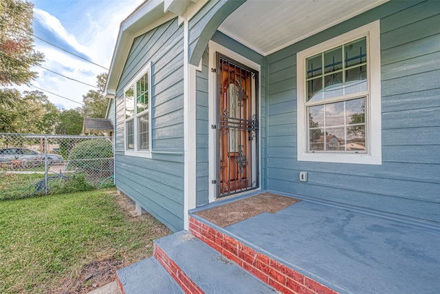 view of doorway to property