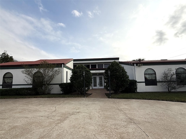 view of front of house with french doors