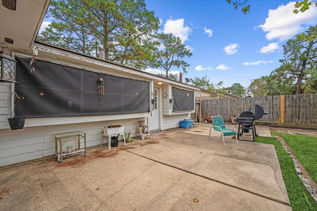 view of patio / terrace with a fenced backyard