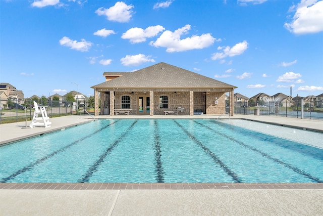 view of pool with a patio