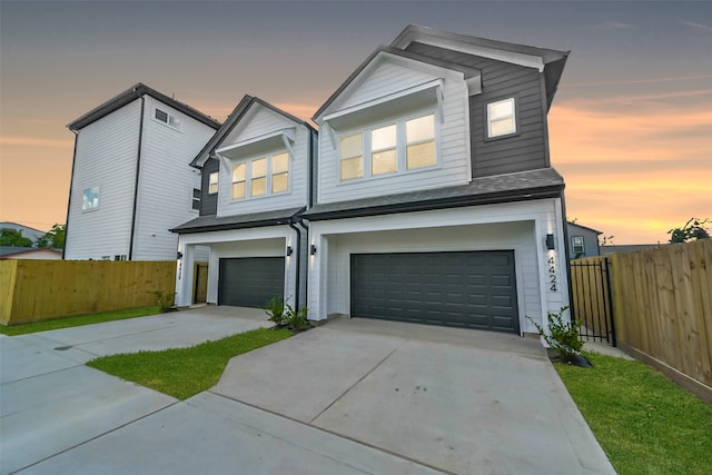 view of front facade with a garage