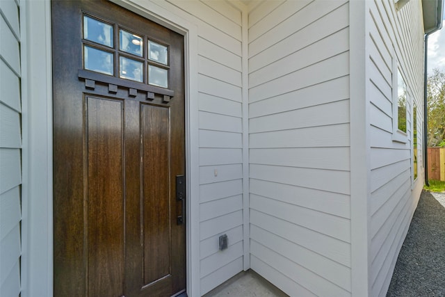 view of doorway to property