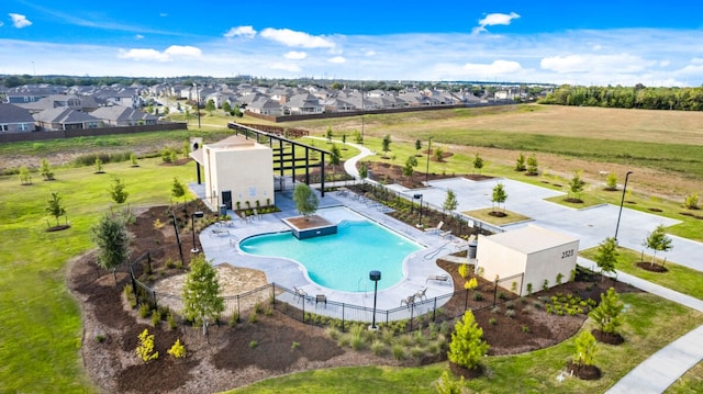 2315 Gentle Breeze Ln, Baytown, TX 77523 - aerial view of residential area with a pool