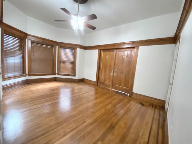 unfurnished bedroom featuring wood-type flooring