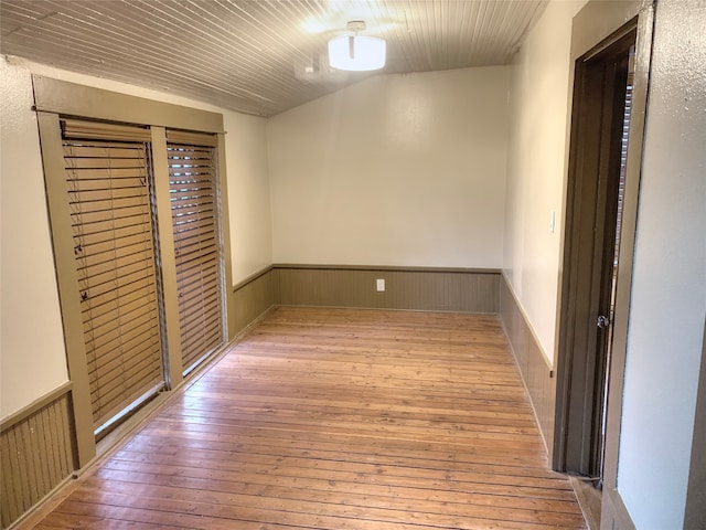 unfurnished bedroom featuring a closet and light wood-type flooring