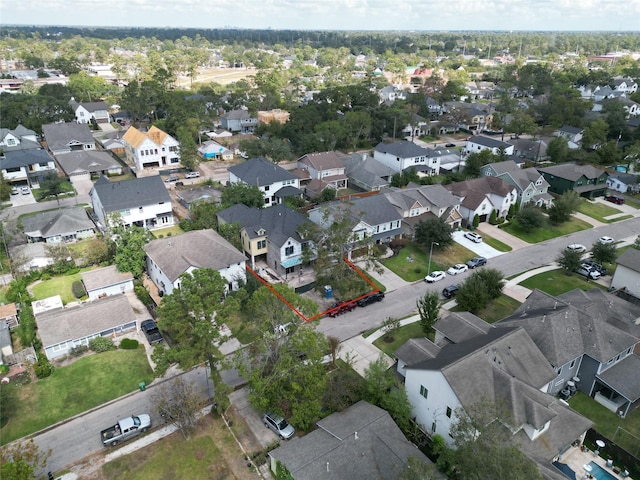 aerial view featuring a residential view