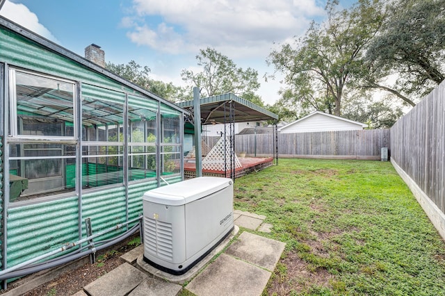 view of yard with a patio area