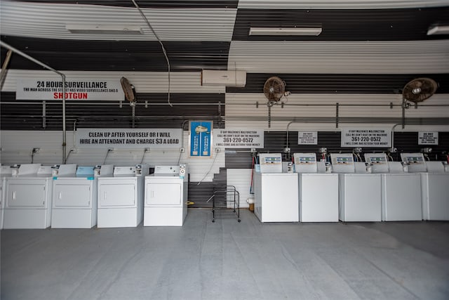 laundry room featuring washing machine and dryer