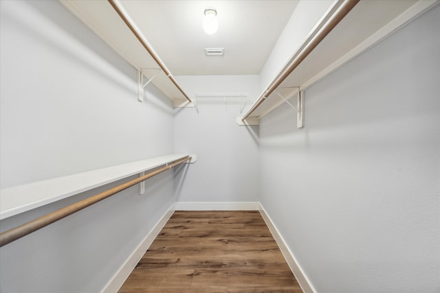 spacious closet with wood-type flooring