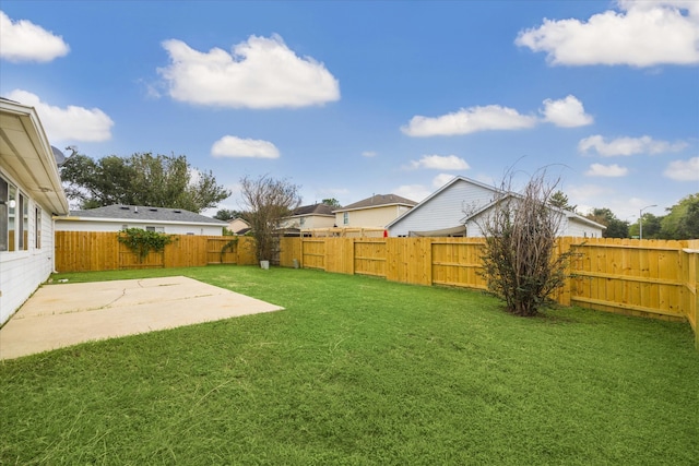 view of yard featuring a patio area