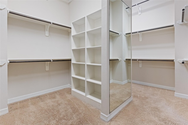 walk in closet featuring carpet