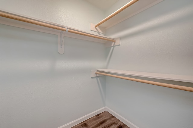 spacious closet with wood-type flooring