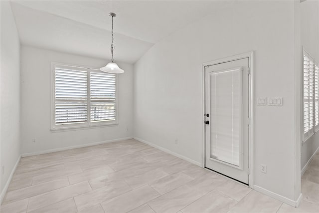 spare room with light tile patterned floors