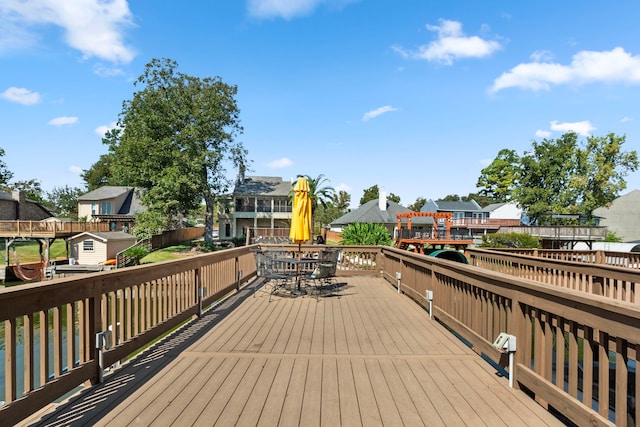 view of wooden terrace