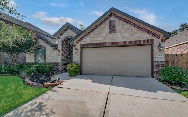 view of front of home featuring a garage