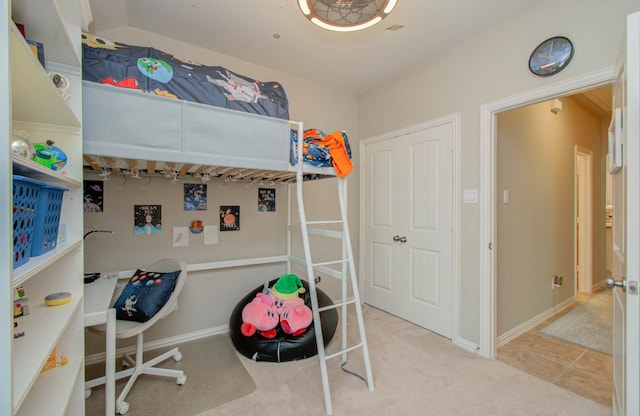 view of carpeted bedroom