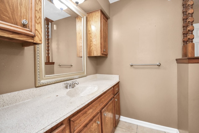 bathroom featuring vanity and tile patterned floors