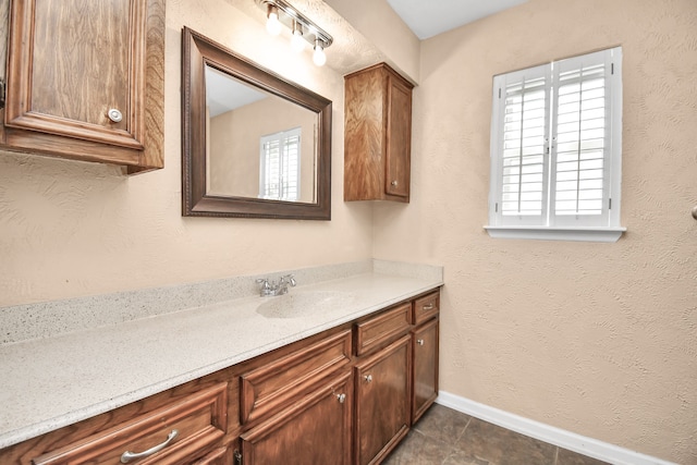 bathroom featuring vanity and tile patterned floors