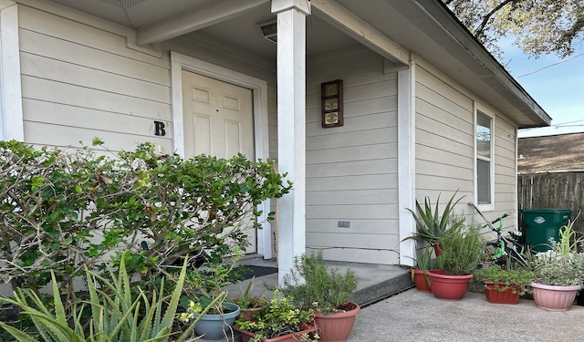 view of doorway to property