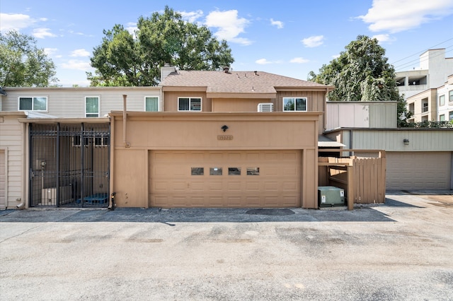 view of property featuring a garage