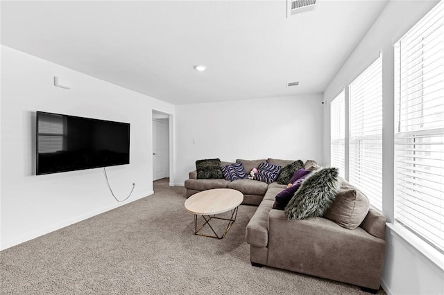 view of carpeted living room