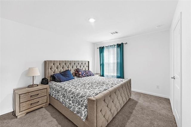 view of carpeted bedroom