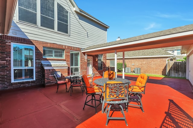 view of patio with cooling unit