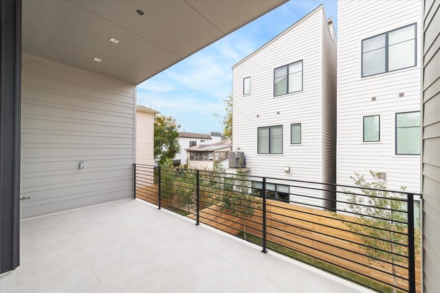 balcony featuring cooling unit