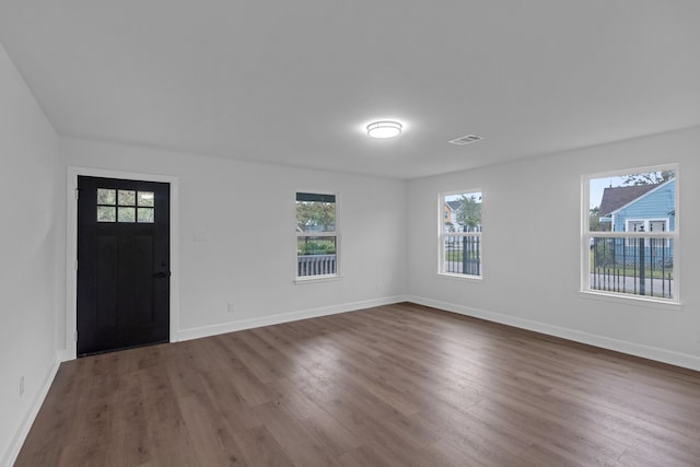 foyer with hardwood / wood-style floors