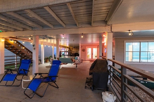 view of patio / terrace featuring french doors