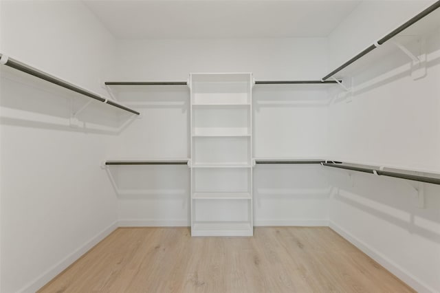 walk in closet featuring light wood-type flooring