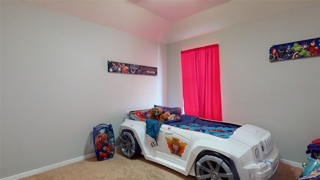 bedroom featuring carpet