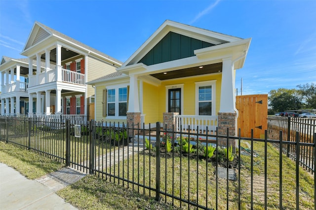 greek revival inspired property with covered porch