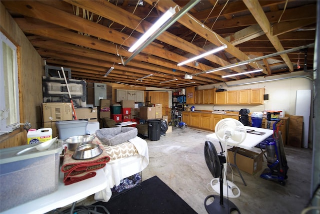 interior space featuring concrete flooring