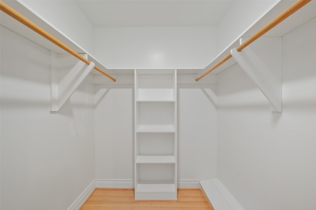 spacious closet featuring wood-type flooring